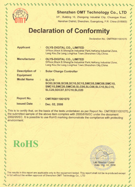 ROHS 證書